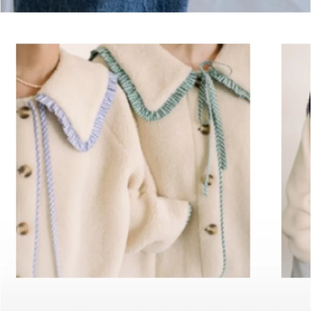 Things between Teddy Jacket with green Accents
